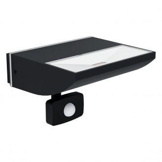 EGLO 99579 | Sorronaro Eglo zidna svjetiljka sa senzorom 1x LED 1000lm 3000K IP44 crno, prozirna