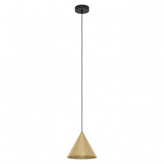 EGLO 99591 | Narices Eglo visilice svjetiljka 1x E27 crno, brušeno zlato, zlatno