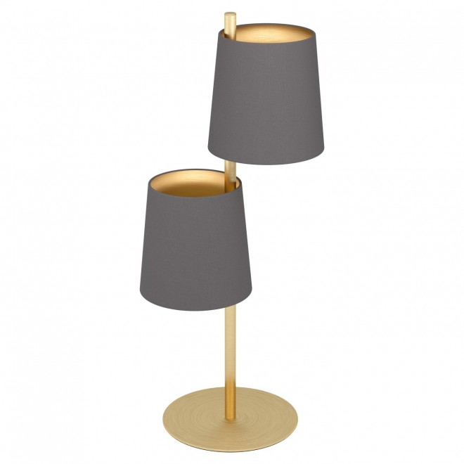 EGLO 99611 | Almeida Eglo stolna svjetiljka 60,5cm sa prekidačem na kablu 2x E27 brušeno zlato, kapuchino