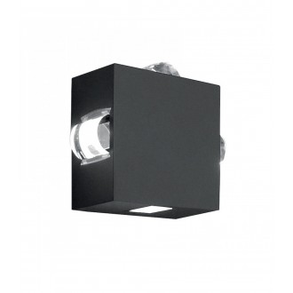 ELSTEAD AGNER-4W | Agner Elstead zidna svjetiljka 1x LED 448lm IP54 grafit, prozirno