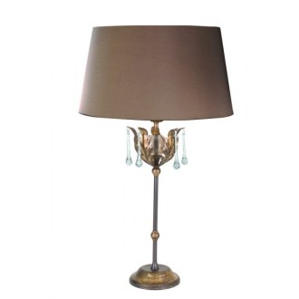 ELSTEAD AML-TL-BLK-SIL | Amarilli Elstead stolna svjetiljka 72cm s prekidačem 1x E27 antik srebrna, prozirno, srebrno