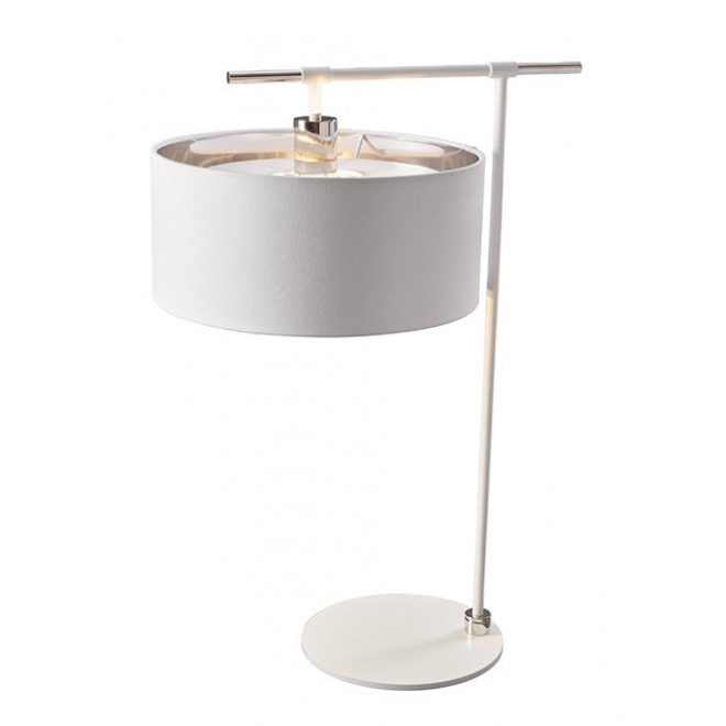 ELSTEAD BALANCE-TL-WPN | Balance-EL Elstead stolna svjetiljka 65cm s prekidačem 1x E27 bijelo, satenski nikal