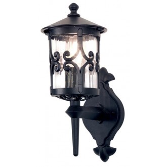 ELSTEAD BL10-BLACK | Hereford Elstead zidna svjetiljka 1x E27 IP23 crno, prozirno