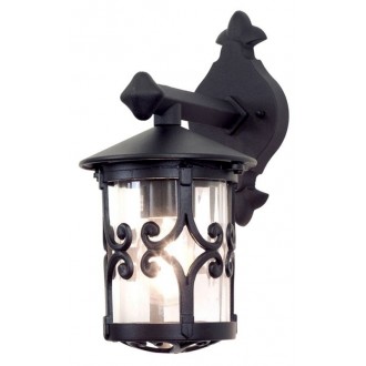 ELSTEAD BL8-BLACK | Hereford Elstead zidna svjetiljka 1x E27 IP23 crno, prozirno