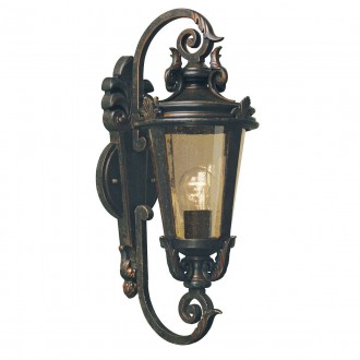 ELSTEAD BT1-M | Baltimore-EL Elstead zidna svjetiljka ručno bojano 1x E27 IP44 antik brončano, jantar
