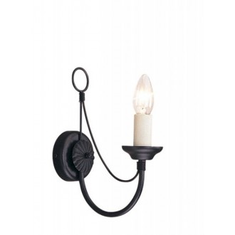 ELSTEAD CB1-BLACK | Carisbrooke Elstead zidna svjetiljka 1x E14 crno, elefanstka kost