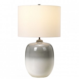 ELSTEAD CHALKFARM-TL | Chalk Elstead stolna svjetiljka 61,5cm s prekidačem 1x E27 svjetlo siva, satenski nikal, bijelo