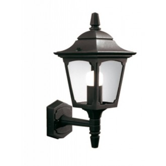 ELSTEAD CPM1-BLACK | Chapel Elstead zidna svjetiljka 1x E27 IP44 crno, prozirno