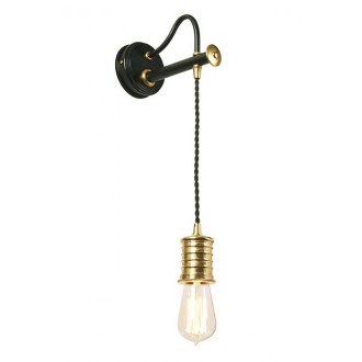 ELSTEAD DOUILLE1-BPB | Douille Elstead zidna svjetiljka s podešavanjem visine 1x E27 crno, mesing