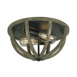 ELSTEAD FE-ALLIER-F-WW | Allier Elstead stropne svjetiljke svjetiljka 2x E27 rustični hrast, kovano željezo