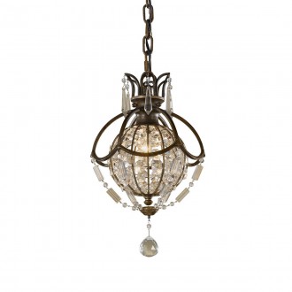 ELSTEAD FE-BELLINI-P | Bellini-EL Elstead visilice svjetiljka 1x E14 brončano smeđe, prozirno