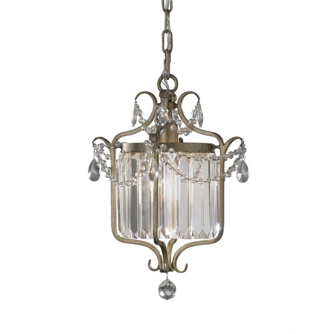 ELSTEAD FE-GIANNA1C | Gianna-EL Elstead visilice svjetiljka 1x E27 antik zlato, prozirno, antik ogledalo