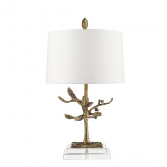 ELSTEAD GN-AUDUBON-PARK-TL | Audubon Elstead stolna svjetiljka 68,9cm s prekidačem 1x E27 antik zlato, prozirno, krem