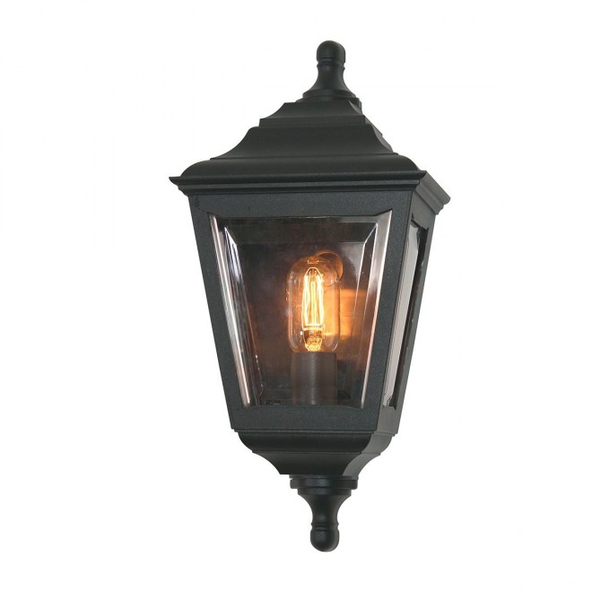 ELSTEAD KERRY-FLUSH | Kerry Elstead zidna svjetiljka namjenjeno za primorje 1x E27 IP44 UV crno, prozirno