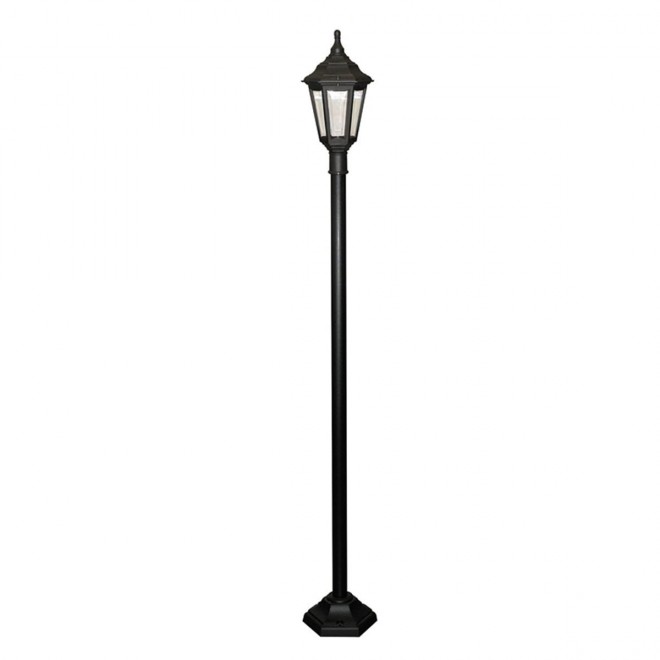 ELSTEAD KINSALE-POST | Kinsale Elstead podna svjetiljka 193cm namjenjeno za primorje 1x E27 IP44 UV crno, prozirno