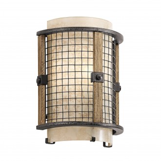 ELSTEAD KL-AHRENDALE1 | Ahrendale Elstead zidna svjetiljka 1x E14 antik gvožđe, krem