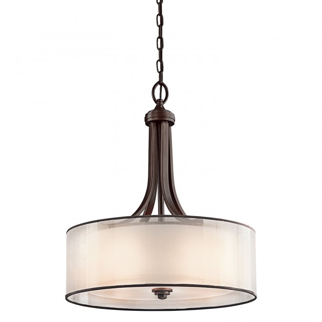 ELSTEAD KL-LACEY-P-L-MB | Lacey Elstead visilice svjetiljka 4x E27 brončano smeđe, opal, prozirna bijela