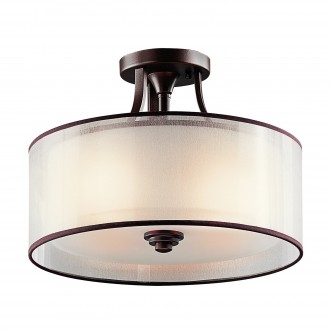 ELSTEAD KL-LACEY-SF-MB | Lacey Elstead stropne svjetiljke svjetiljka 3x E27 IP44 brončano smeđe, opal, prozirna bijela