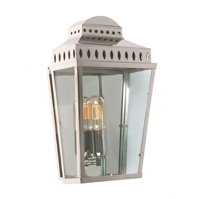 ELSTEAD MANSION-HOUSE-PN | Mansion-House Elstead zidna svjetiljka namjenjeno za primorje, ručna izrada 1x E27 IP44 UV satenski nikal, prozirno