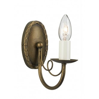 ELSTEAD MN1-BLK-GOLD | Minster Elstead zidna svjetiljka 1x E14 antik crno, elefanstka kost