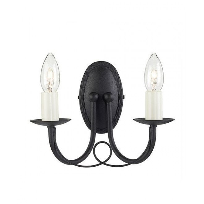 ELSTEAD MN2-BLACK | Minster Elstead zidna svjetiljka 2x E14 crno