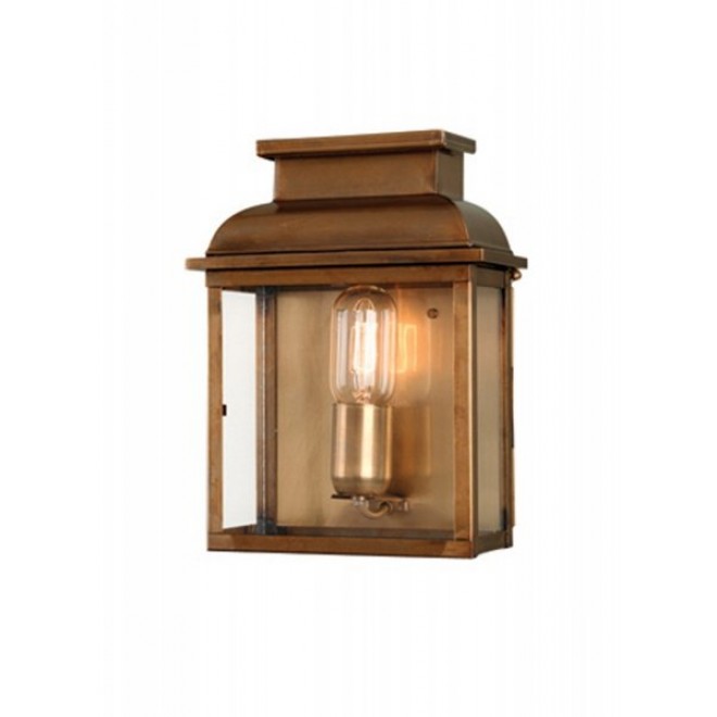 ELSTEAD OLD-BAILEY-BR | Old-Bailey Elstead zidna svjetiljka namjenjeno za primorje, ručna izrada 1x E27 IP44 UV antik bakar, prozirno
