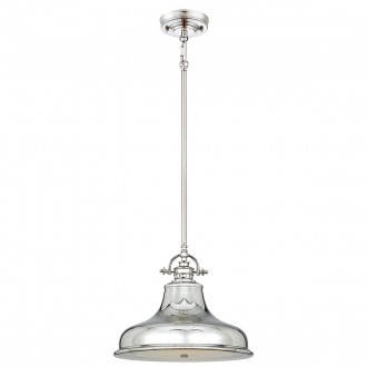 ELSTEAD QZ-EMERY-P-M-IS | Emery Elstead visilice svjetiljka s podešavanjem visine 1x E27 srebrno, bijelo