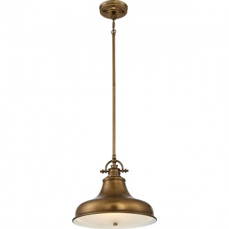 ELSTEAD QZ-EMERY-P-M-WS | Emery Elstead visilice svjetiljka s podešavanjem visine 1x E27 antik bakar, opal