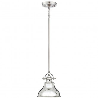 ELSTEAD QZ-EMERY-P-S-IS | Emery Elstead visilice svjetiljka s podešavanjem visine 1x E27 srebrno, bijelo