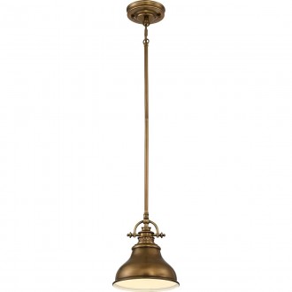 ELSTEAD QZ-EMERY-P-S-WS | Emery Elstead visilice svjetiljka s podešavanjem visine 1x E27 antik bakar, opal