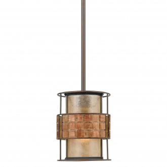 ELSTEAD QZ-LAGUNA-MP | Laguna-EL Elstead visilice svjetiljka s podešavanjem visine 1x E27 tamno smeđe, antik crveni bakar, taupe