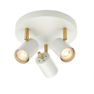 ENDON 59932 | Gull Endon spot svjetiljka elementi koji se mogu okretati 3x LED 1035lm 2700K brušeno zlato, bijelo mat