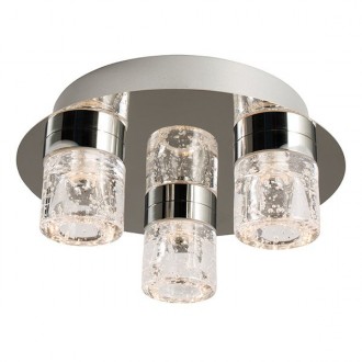 ENDON 61359 | Imperial-EN Endon stropne svjetiljke svjetiljka 3x LED 288lm 3000K IP44 krom, prozirno, efekt mjehura