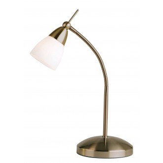 ENDON 652-TLAN | Range Endon stolna svjetiljka 22,5cm sa tiristorski dodirnim prekidačem fleksibilna 1x G9 antik bakar, bijelo