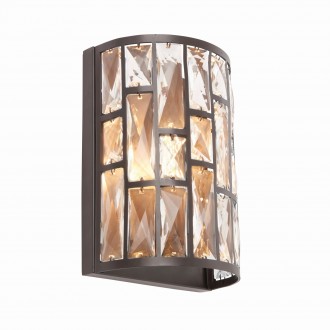 ENDON 69392 | Belle-EN Endon zidna svjetiljka 1x E14 brončano smeđe, kristal