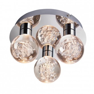 ENDON 76364 | Versa-EN Endon stropne svjetiljke svjetiljka 3x LED 50lm 3000K IP44 krom, efekt mjehura