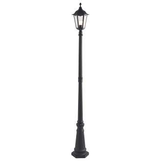 ENDON 76551 | Burford-EN Endon podna svjetiljka 218cm 1x E27 IP44 crno mat, prozirno