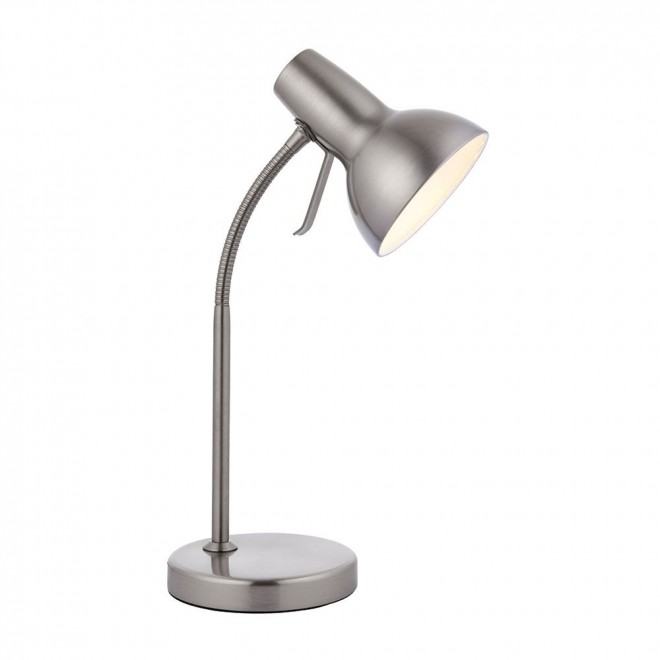 ENDON 76645 | Amalfi-Task Endon stolna svjetiljka 47,5cm s prekidačem fleksibilna, USB utikač 1x GU10 satenski nikal
