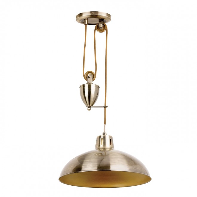 ENDON POLKA-AB | Polka-EN Endon visilice svjetiljka balansna - ravnotežna, sa visinskim podešavanjem 1x E27 antik bakar