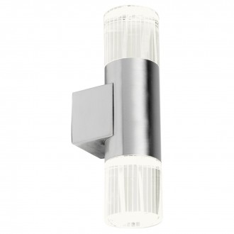 ENDON YG-7501 | Grant-EN Endon zidna svjetiljka 2x LED 100lm 6250K IP44 plemeniti čelik, čelik sivo, prozirno, acidni