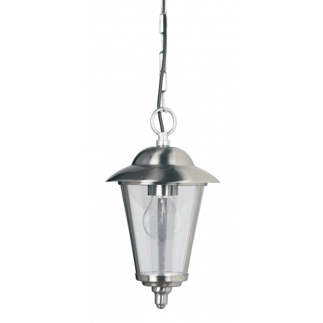 ENDON YG-865-SS | Klien Endon visilice svjetiljka 1x E27 IP44 plemeniti čelik, čelik sivo, prozirno
