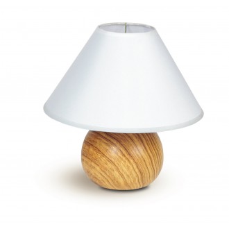 FANEUROPE I-174/01500 | Rovere Faneurope stolna svjetiljka Luce Ambiente Design 23cm s prekidačem 1x E14 tamno drvo, bijelo