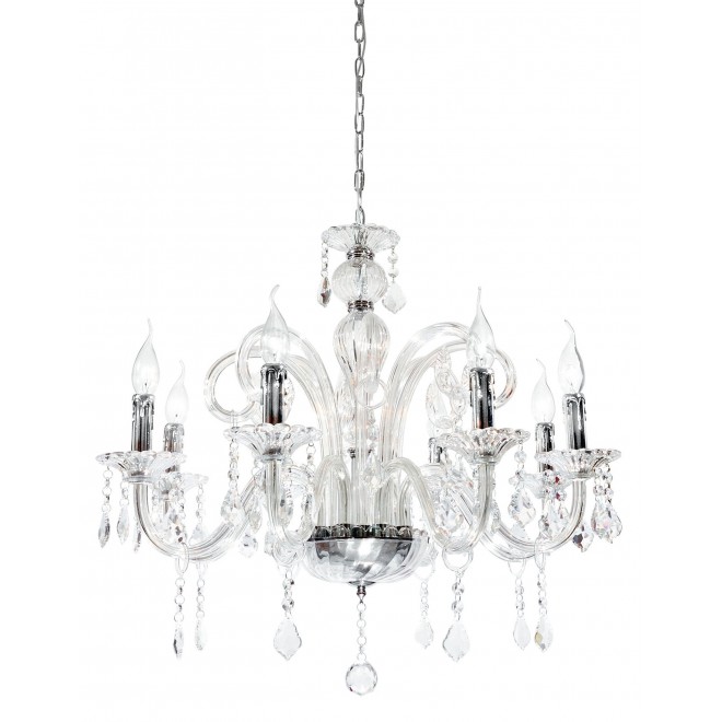 FANEUROPE I-246/00900 | Cristallo Faneurope luster svjetiljka Luce Ambiente Design 8x E14 krom, kristal