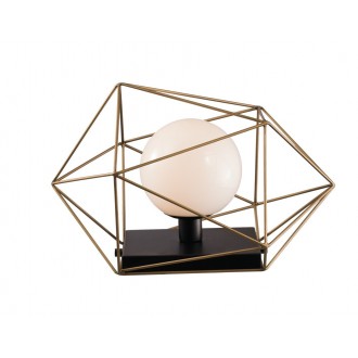 FANEUROPE I-ABRAXAS-L1 ORO | Abraxas Faneurope stolna svjetiljka Luce Ambiente Design 26,5cm s prekidačem 1x E27 crno, zlatno