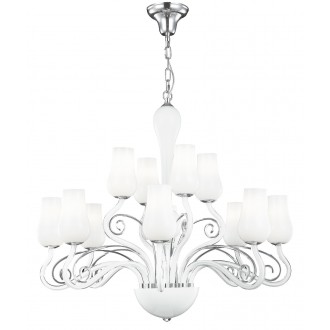 FANEUROPE I-ANGEL/12 | Angel-FE Faneurope luster svjetiljka Luce Ambiente Design 12x E14 bijelo, krom