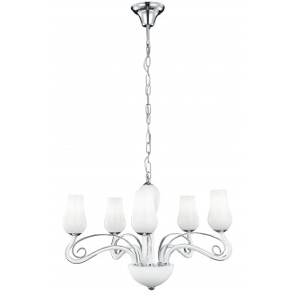 FANEUROPE I-ANGEL/5 | Angel-FE Faneurope luster svjetiljka Luce Ambiente Design 5x E14 bijelo, krom