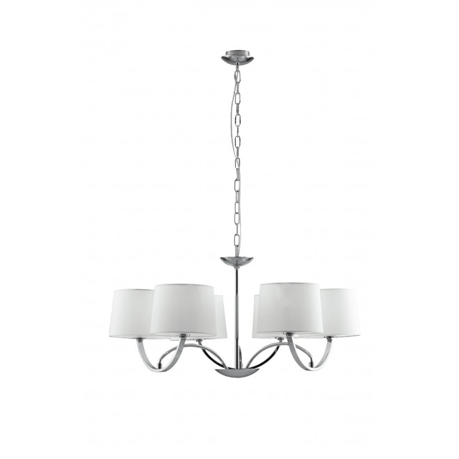 FANEUROPE I-ASTORIA-6 | Astoria-FE Faneurope luster svjetiljka Luce Ambiente Design 6x E27 krom, bijelo