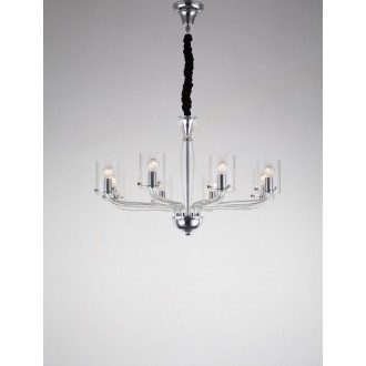 FANEUROPE I-AURORA-8 TR | Aurora-FE Faneurope luster svjetiljka Luce Ambiente Design 8x E14 krom, prozirno