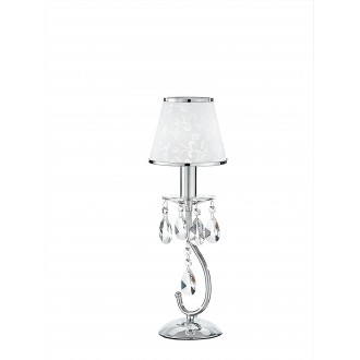 FANEUROPE I-BOEME/L1 | Boeme Faneurope stolna svjetiljka Luce Ambiente Design 44cm s prekidačem 1x E14 krom, svjetlucavi, kristal