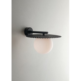 FANEUROPE I-CHAPLIN-AP NER | Chaplin-FE Faneurope zidna svjetiljka Luce Ambiente Design 1x G9 crno mat, opal